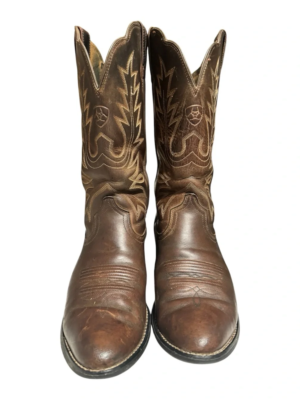 Ariat Women’s Heritage Brown Leather Western Cowboy Boots with Embroidery - 7B - Picture 2 of 9